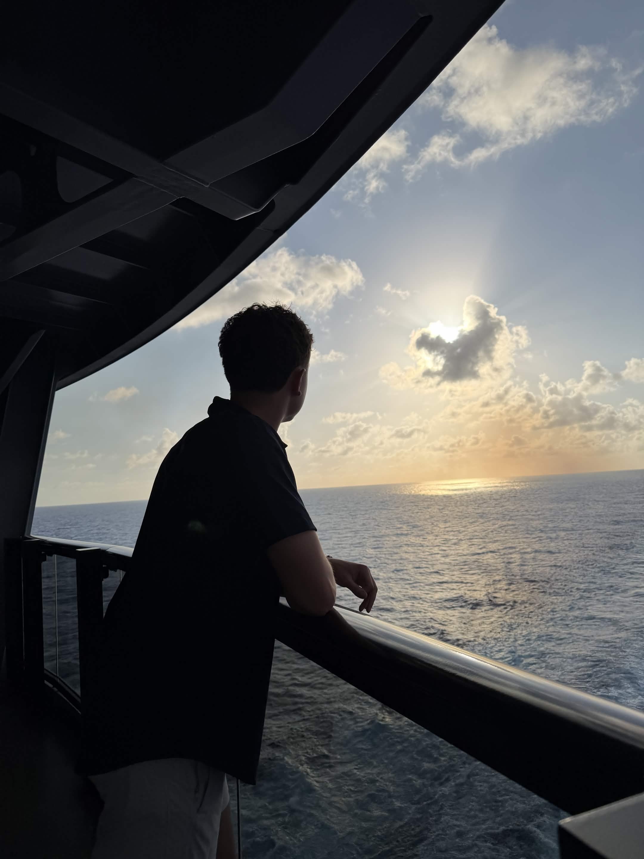 Joe Brennan looking out over the water