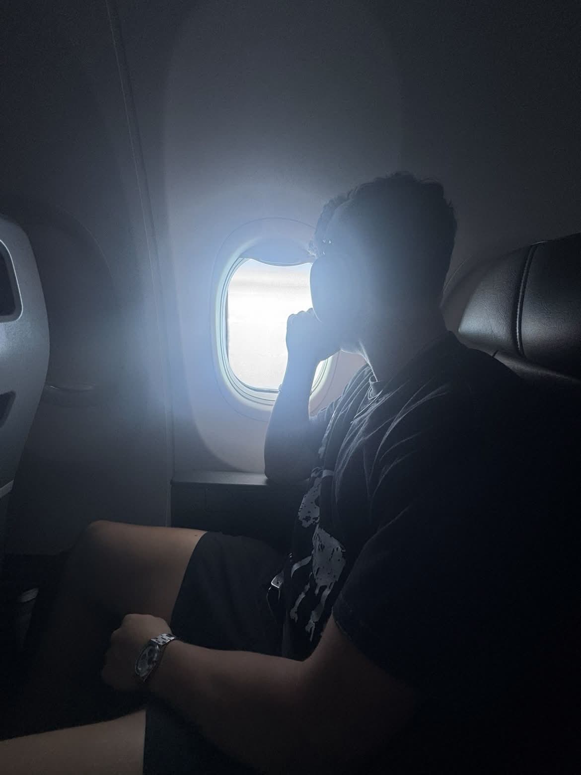 Joe Brennan on a flight