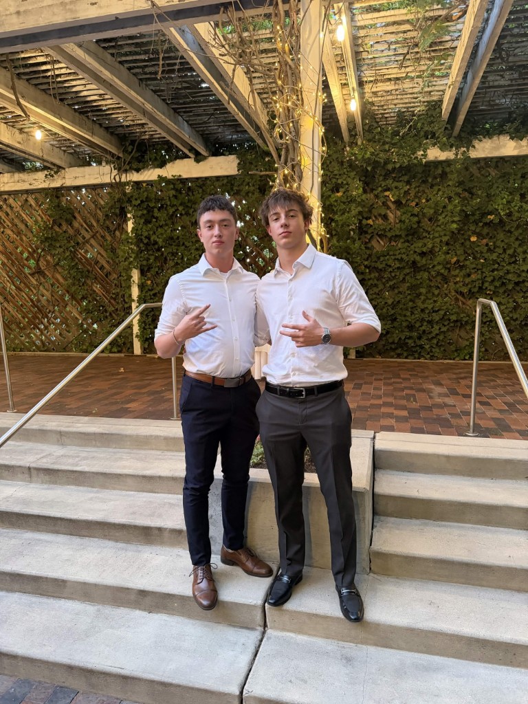 Joe Brennan with a friend at an event